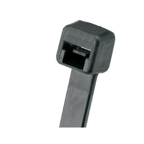 Cable Tie, 4-1/2 in L, 1 in Max Bundle Dia., Black, Nylon 6/6, 50 lb Strength, 1000 PK
